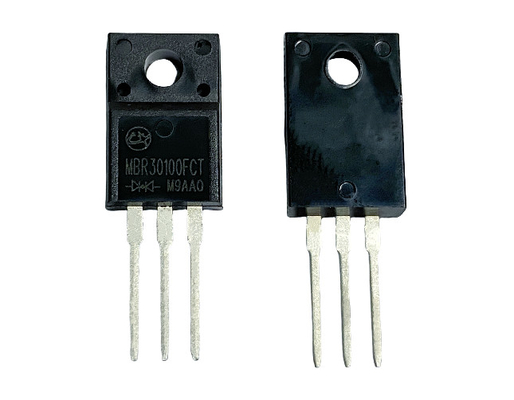 30A 100V শটকি বাধা ডায়োড দ্রুত স্যুইচিং গতি এবং কম বিপরীত পুনরুদ্ধারের সময় MBR30100FCT