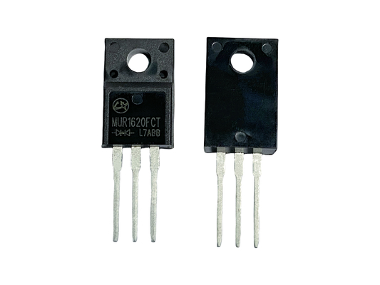 16A200V উচ্চ ফ্রিকোয়েন্সি ইনভার্টারগুলির জন্য নিম্ন শক্তি ক্ষতি দ্রুত পুনরুদ্ধার ডায়োড MUR1620FCT
